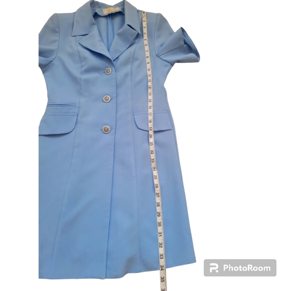 Vintage Blue mini 60's style jacket blazer dress Sise XS - Picture 6 of 11